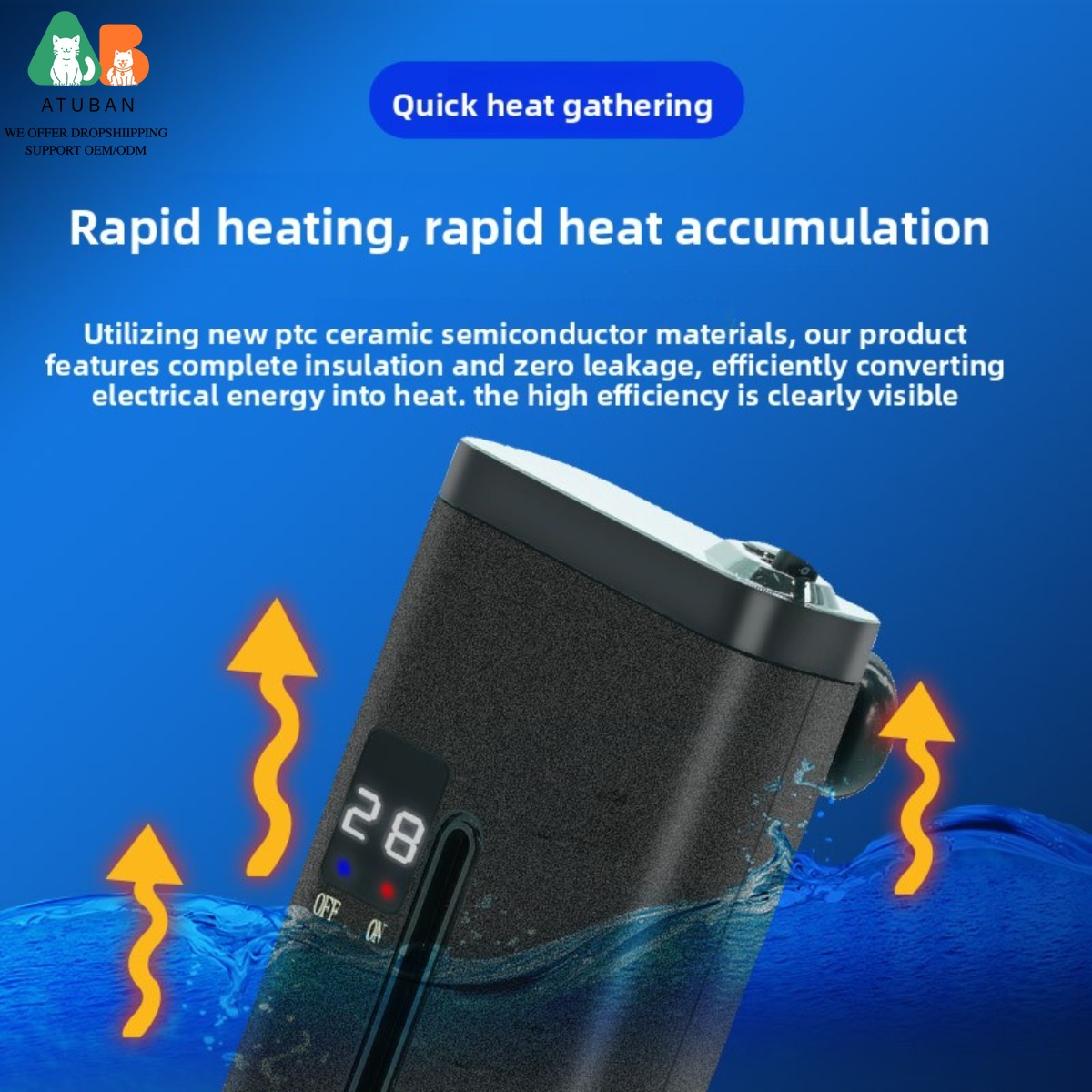 ATUBAN15-50W Dalgıç Dijital Ek - Fish Tank Heater incelemesi ve fiyatı